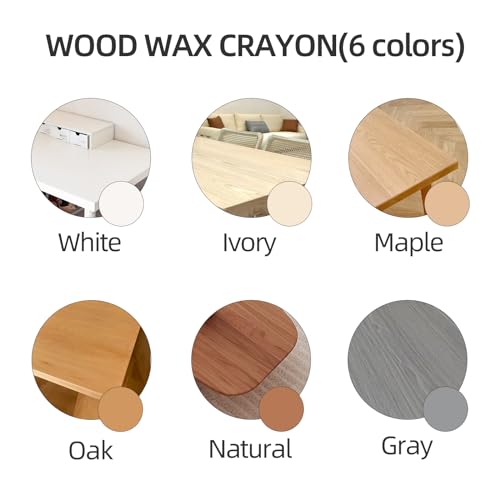 Boncart Wood Filler Sticks6 Colors Wood Wax CrayonsEasy Repair Scratches Scuffs Cracks and Nail Holes on Wood Furniture Floors Cabinets Tables and Doors - Image 5