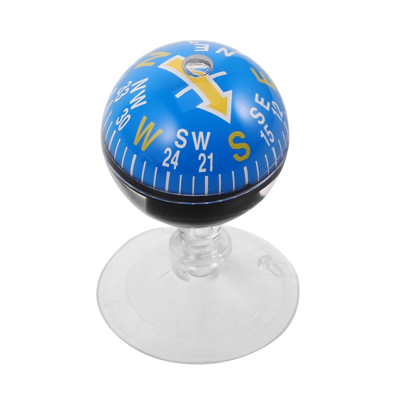 Blue Car Dashboard Compass with Suction Cup for Vehicle and Outdoor Navigation - Image 2