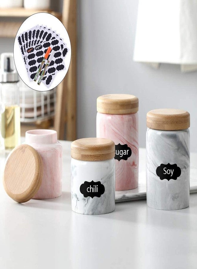 SLGIFT 168 Pieces Waterproof Chalkboard Labels with Pencil Reusable Blackboard Stickers for Jars, Canisters, Jars, Scrapbooking, Food Storage Labels, Weddings (4cm x 2.5cm, Black) - Image 5