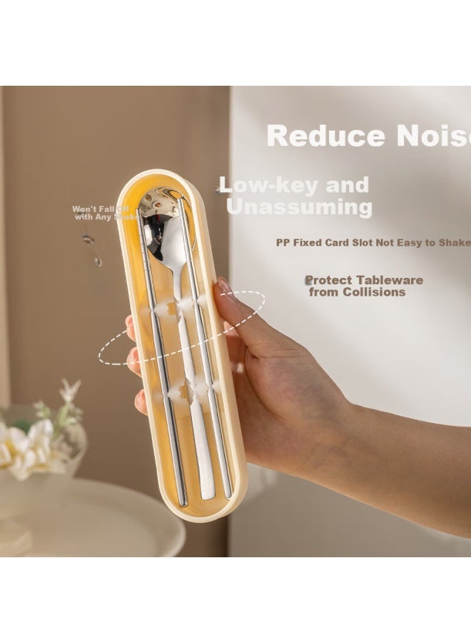 GRASEY Guangyi Cartoon Portable Cutlery Set 304 Stainless Steel Spoon And Chopsticks Three-piece Set Student Take-out Gy1340 - Image 3