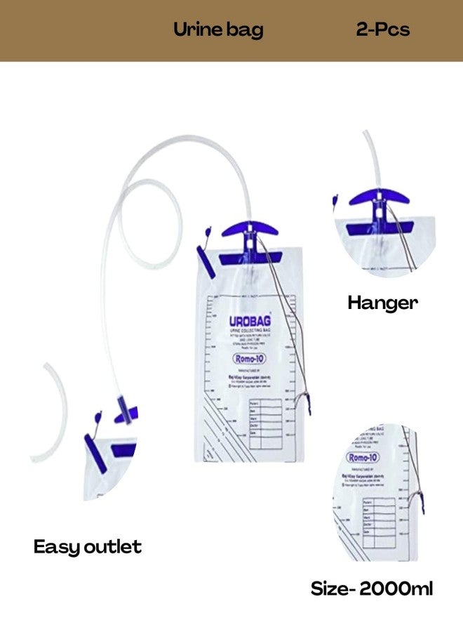 Alpha Basics 5pcs Male Urinal External Catcher 25mm (Med) with 2 Urine Night Bag (2+5 Kit), Beige - Image 5