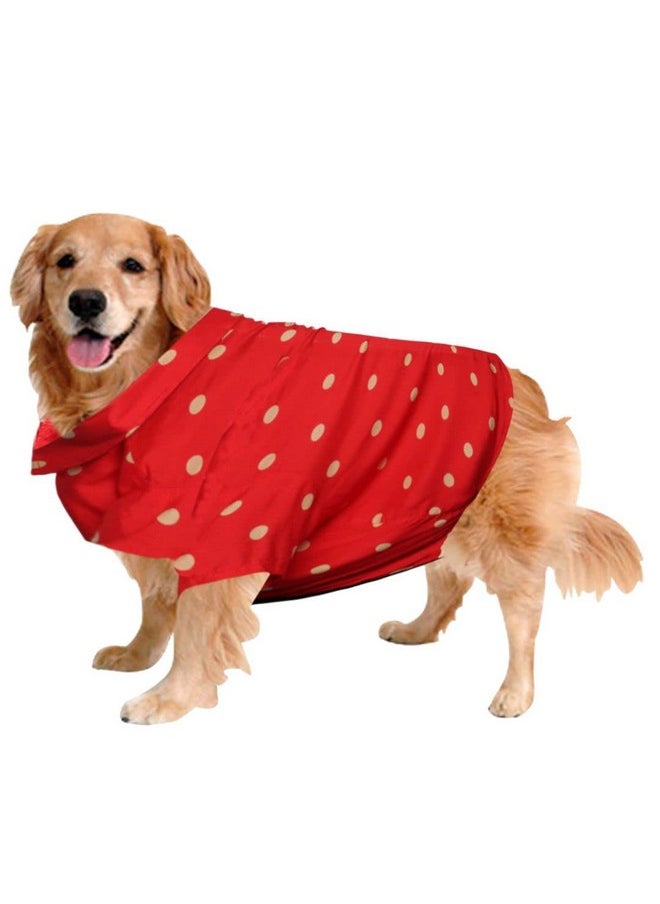 Sage Square Funky Soft Material Dog Shirt | Cool/Funky Print Pet | Soft Light Weight | Comfortable & Breathable Dog Clothing | Trendy Vest Outfit (Large - 20 Inch) (Polka Red)  - Image 1