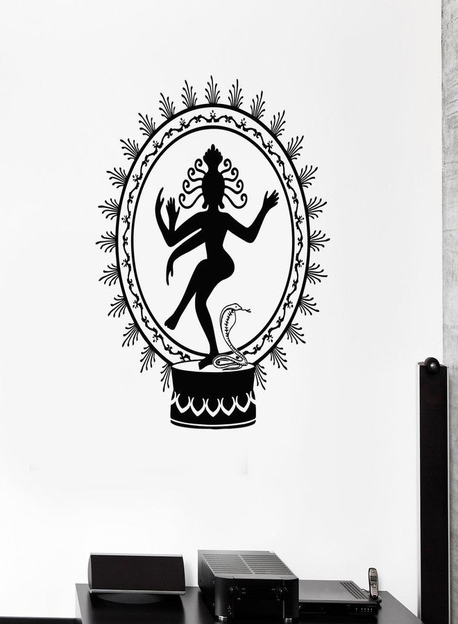 ARWY Wall Sticker for Bedroom Natraj Logo Decorative Wall Sticker Decal (Black) Size(59X70) cm