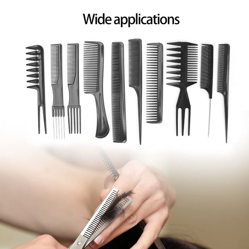 Professional Hair Styling Comb Set 10pcs Salon Anti Static Hairdressing Combs for Barbers - Image 3