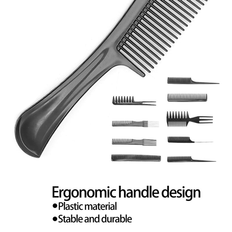Professional Hair Styling Comb Set 10pcs Salon Anti Static Hairdressing Combs for Barbers - Image 4