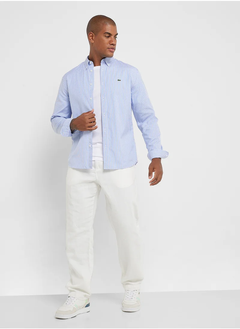LACOSTE Regular Fit Button Down Shirt