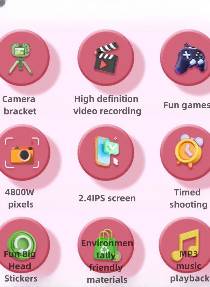 New bracket style children's camera handheld camera SLR dual lens game mini toy Video camera - Image 2