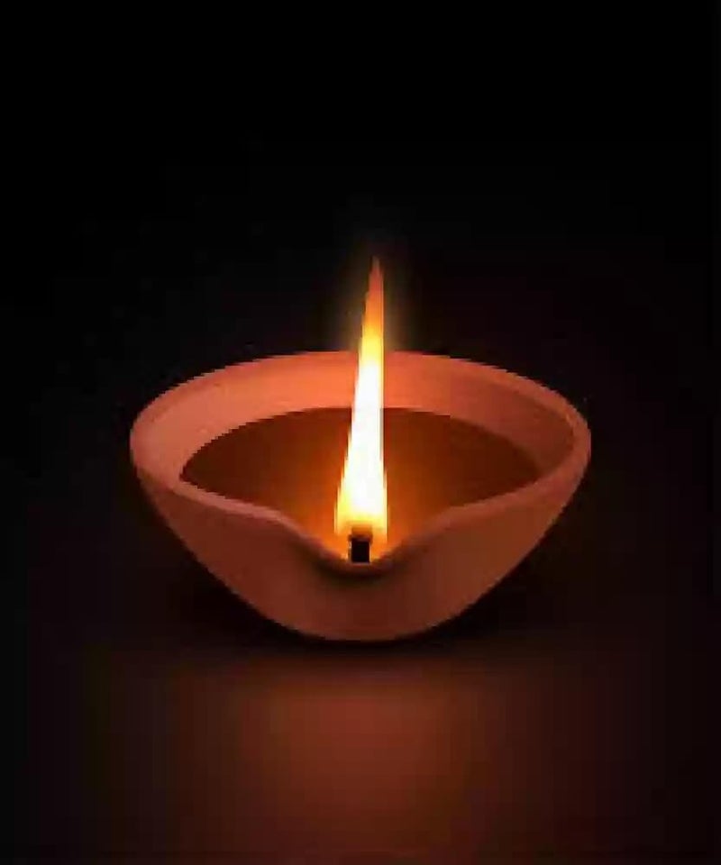 Gwan Natural Clay Traditional Diwali Ke Diya | Earthen Clay Diya | Mitti Ka Diya | Diyas for Pooja(Set of12) - Image 4