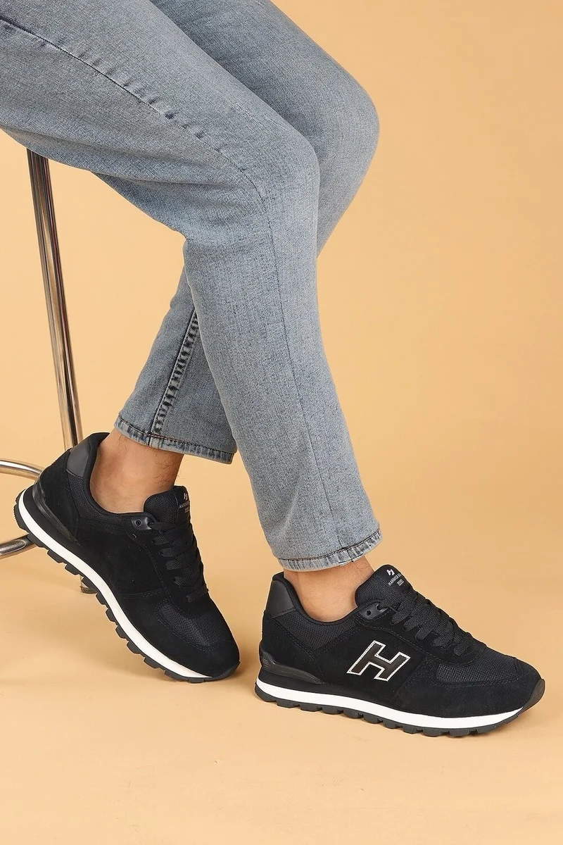 هامر جاك Peru Large Size Men's Sneaker Sports Shoes Black 19250 V2