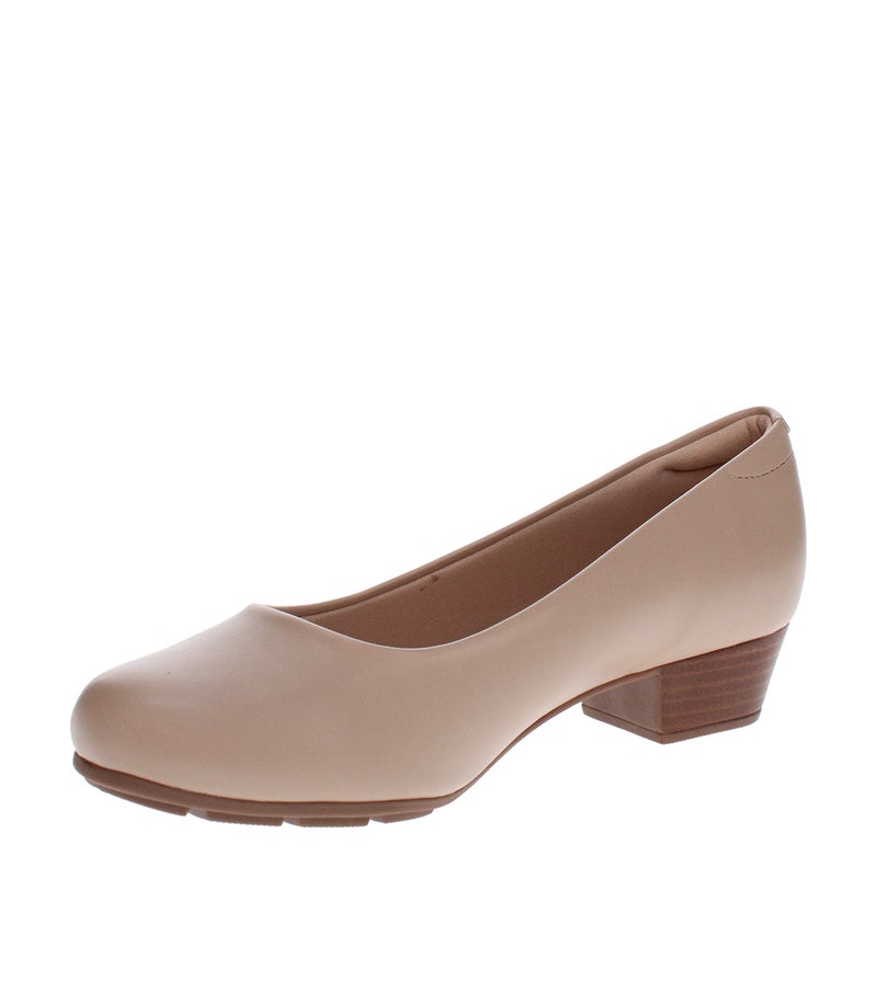 Modare Ladies Low Heel Shoes Beige | Made In Brazil - Image 2
