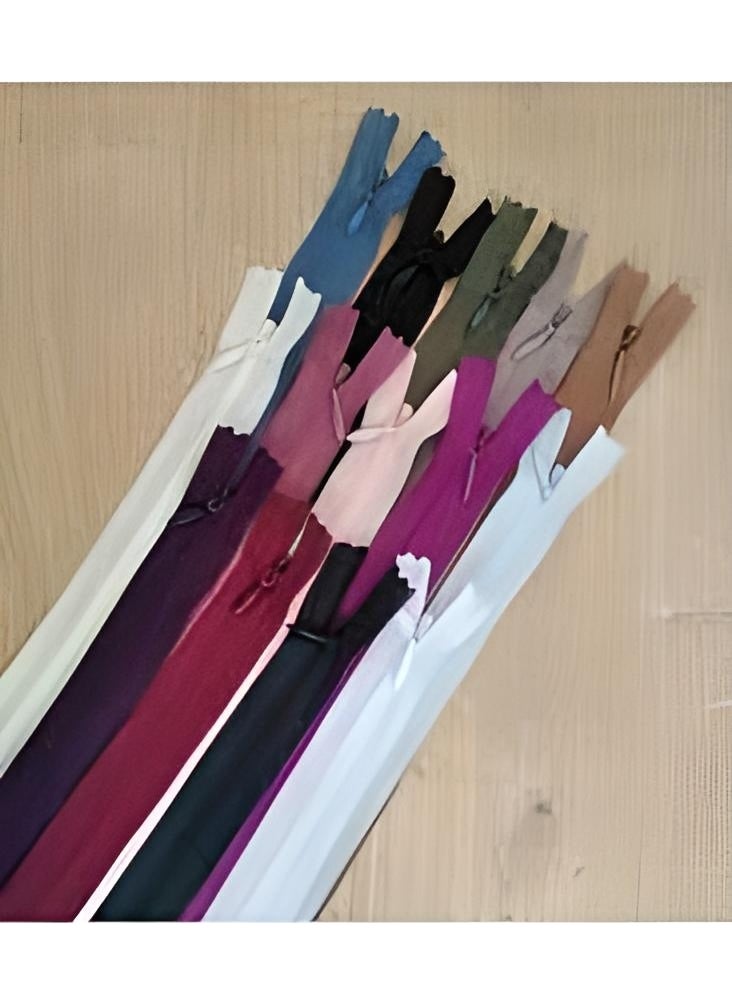 TıkTık AL ClickClick BUY Mixed Color 40 cm Hidden Zipper 14 Pieces 