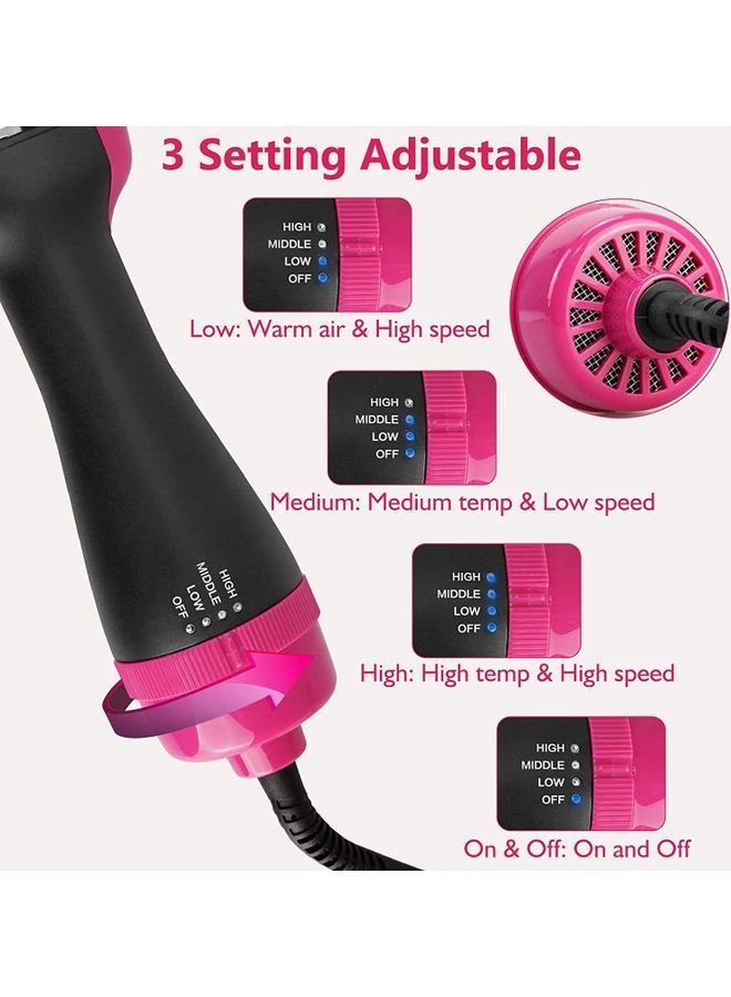 نيبمينينت مشط تجفيف شعر كهربائي احترافي بالهواء الساخن للفرد والتجعيد أسود 34 x 7.5 5.5سم - Image 3