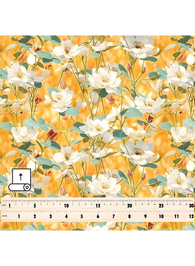 فيلاتو Ø¬Ù„Ø§Ø¨ÙŠØ© Ù…Ø®ÙˆÙŠØ± Ø§Ù„Ù„ÙŠÙ„ Ø¹Ø±Ø§Ù…Ù†ÙŠØŒ Ù‚Ù…Ø§Ø´ Ø­Ø±ÙŠØ± Ø¨Ø§Ù„ÙŠØ§Ø±Ø¯Ø©ØŒ Ø²Ù‡ÙˆØ± Ø°Ù‡Ø¨ÙŠØ© Ø¨ÙŠØ¶Ø§Ø¡ØŒ Ø®ÙŠØ§Ø·Ø©ØŒ Ø¹Ø±Ø¶ 58 Ø¨ÙˆØµØ© - Image 4