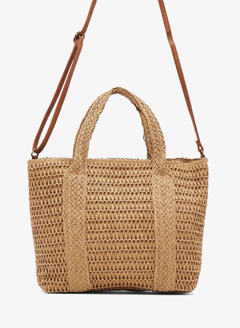 Ginger Raffia Woven Tote