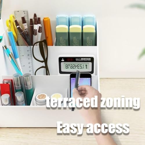 Recluse Premium Office Desk Organizer with Drawers | Stylish Multi-Compartment Storage for Pens, Files, Stationery & Accessories | Durable, Space-Saving Desktop Organizer for Home & Workspace (White) - Image 3