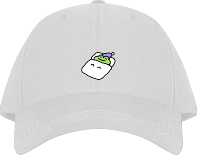 Frog Plain unisex baseball cap White 23