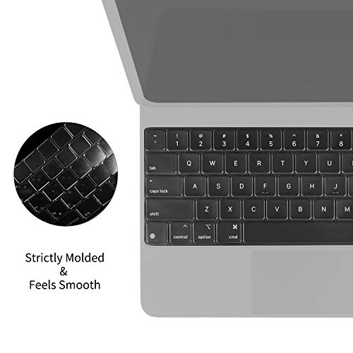 Digi-Tatoo [No Function Keys] Keyboard Cover Compatible with Apple iPad Air 13 inch (M2)/ iPad Pro 12.9 inch (6th, 5th, 4th, 3rd Generation) Magic Keyboard - Ultra Thin, Clear TPU Material - Image 4