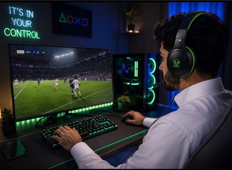 MASACEGON H-10 Wired Gaming Headset for PS5, PS4, Xbox One, Nintendo Switch & PC – Immersive Stereo Bass Sound Gaming Headphone with Noise Reducing Mic, Soft Over-Ear Comfort Fit - Image 4