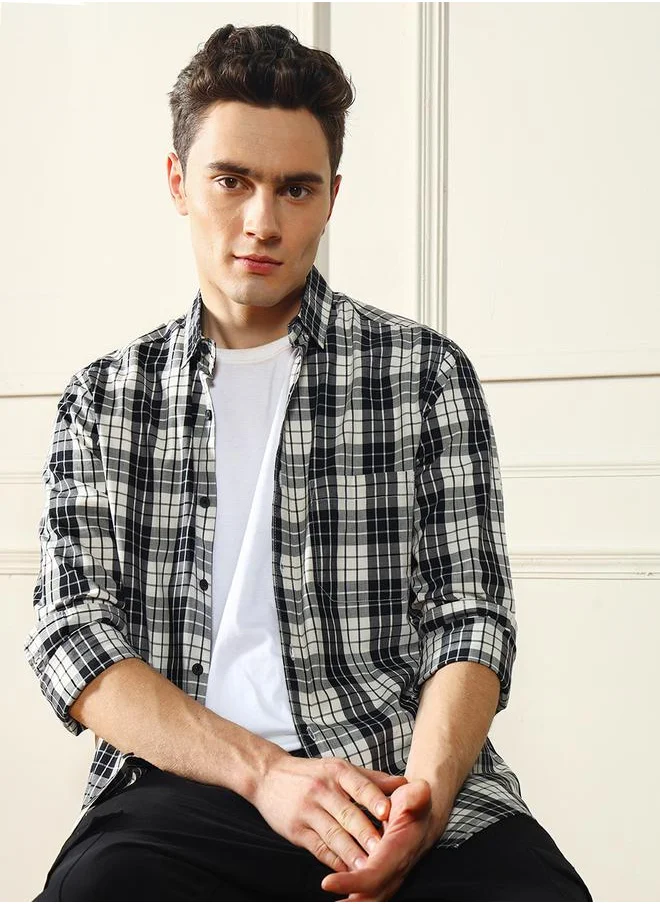 Dennis Lingo Checked Long Sleeves Casual Shirt by Styli