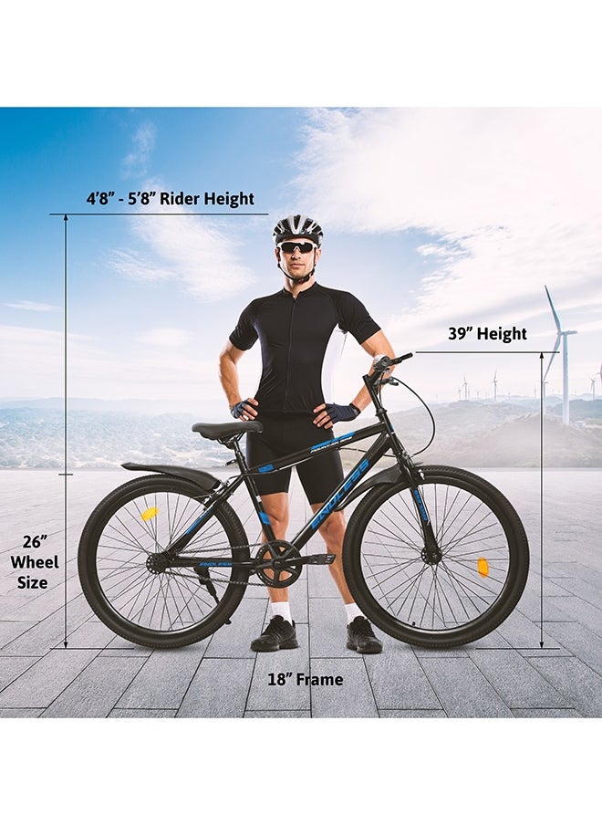 ENDLESS  26" Mountain Bike for Adults | High Carbon Steel 18" Frame, Linear Pull Brakes, Suspension MTB with Front & Rear Mudguards, Adjustable Seat, 2.135" All-Terrain Tires – Ideal for Men & Women  - Image 5