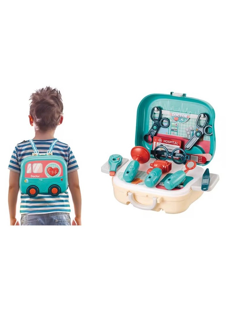 DEHKAH The DINO Play House Set features a cute dinosaur medical cart in an attractive pink color! It features 3 different play and assembly modes, giving your child a versatile experience.  - Image 3
