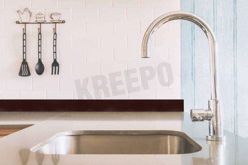 KREEPO Waterproof Waist Line Wall Sticker Self Adhesive Baseboard Wallpaper Border Roll Decals Home Decor Film (Size 4Inch x 20m) (Wood-8) - Image 5