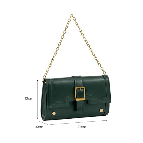 Miraggio Women Luna Sling Wallet With Detachable Chain Strap | Wallet Stylish |Casual Sling Bags Latest, Green - Image 3