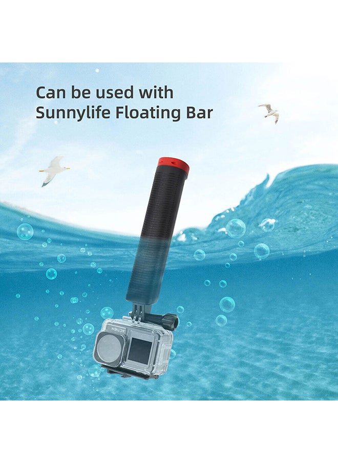 O Ozone - Waterproof Housing Case Compatible with DJI Osmo Action 3 Camera Transparent Case with Bracket Accessories Protective Shell Cover [ Underwater Dive Case Camera Accessories] - Black - Image 1
