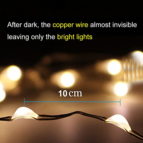 AMIR Product Title : Amir Solar Powered String Lights, 100 LED Copper Wire Lights, Starry String Lights, Indoor/Outdoor Waterproof Solar Decoration Lights for Gardens, Home, Dancing, Party (Warm White) - Image 2