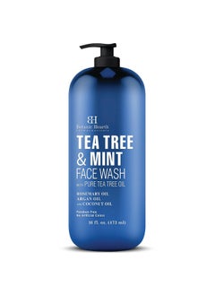 Botanic Hearth Tea Tree Face Wash With Mint - Acne Fighting, Premium, Hydrating Liquid Face Soap With Pure Tea Tree Oil - For Women And Men, Paraben Free, Fights Acne - 16 Fl Oz 
