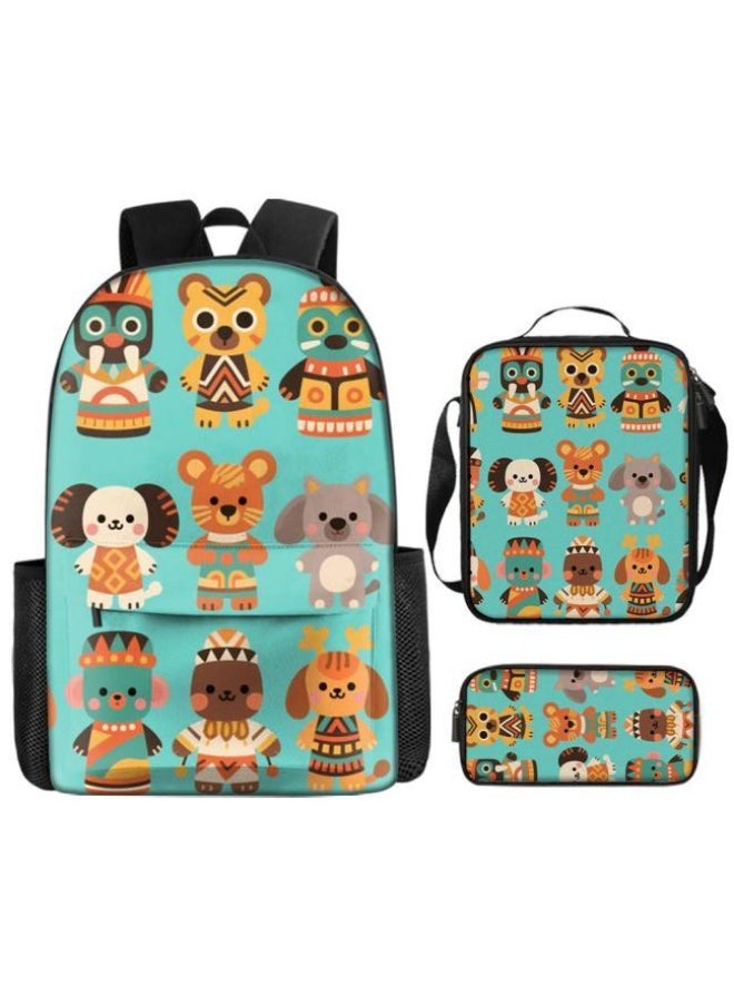 Generic - Cute cartoon print three-piece set! Backpack + handbag + pen bag combination | Multi-scene for student and children's outing - 188 - Image 1