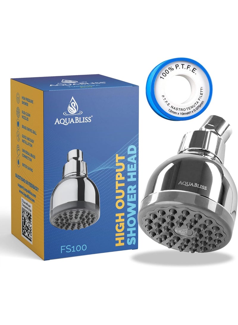 AquaBliss TurboSpa 3-Inch High Pressure Shower Head – 42 Nozzle Wide Spray Showerhead with Flow Restrictor, High Flow Water Saving Design - Image 1