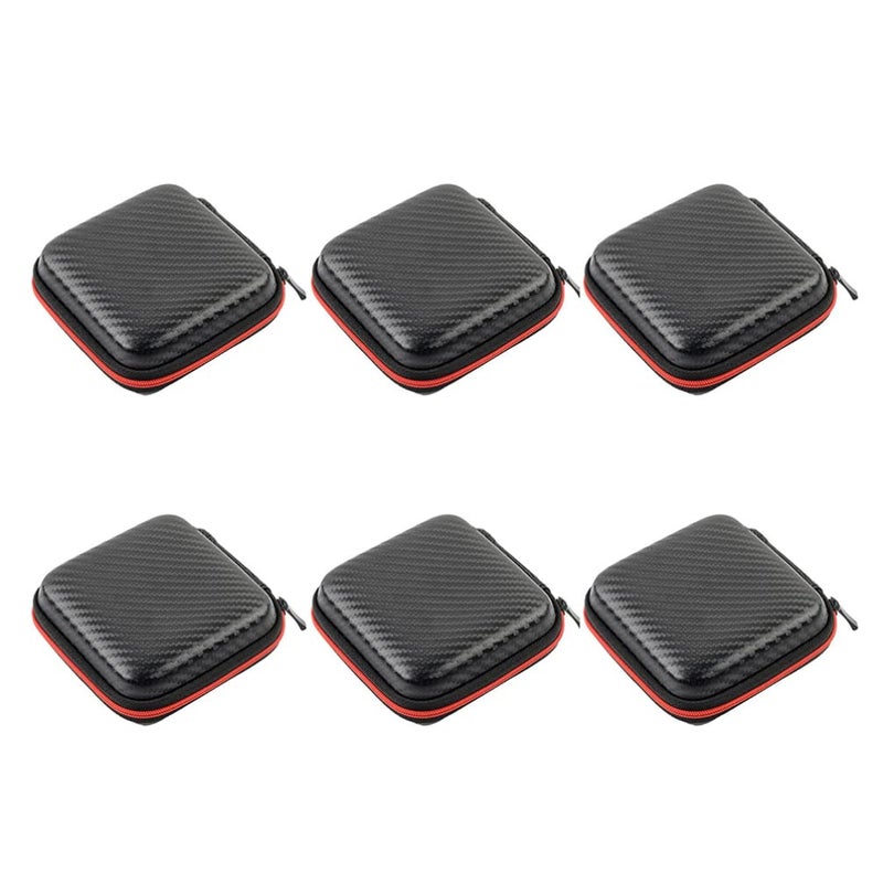 6 Pcs Black Electronic Accessories Organizer Case Travel Data Cable Storage Bag - Image 2