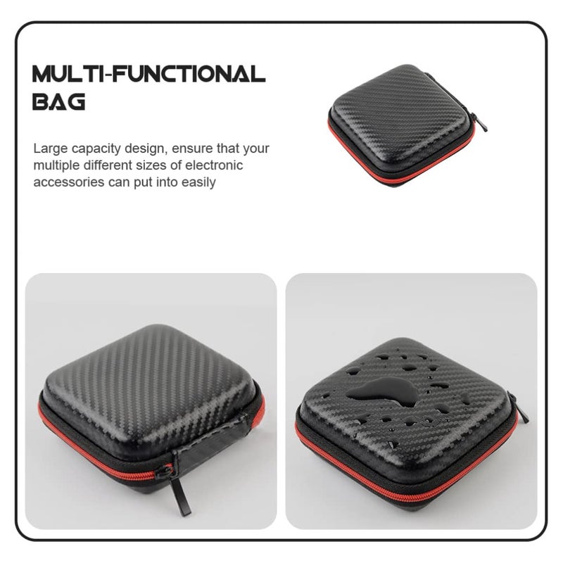 6 Pcs Black Electronic Accessories Organizer Case Travel Data Cable Storage Bag - Image 5