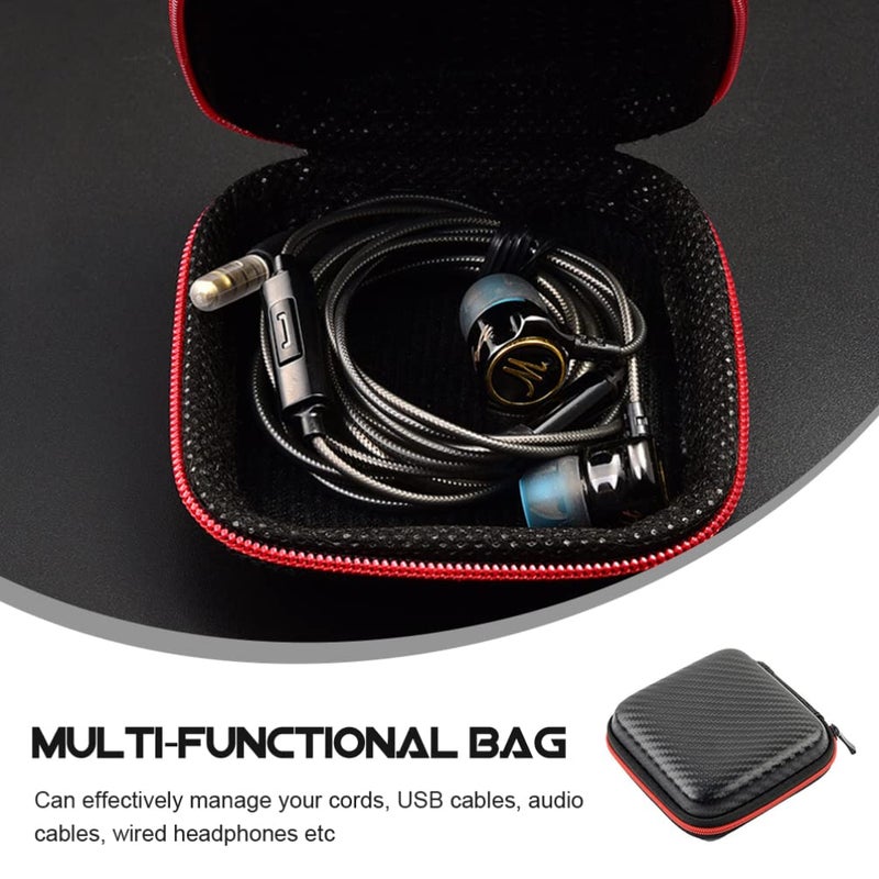 6 Pcs Black Electronic Accessories Organizer Case Travel Data Cable Storage Bag - Image 3