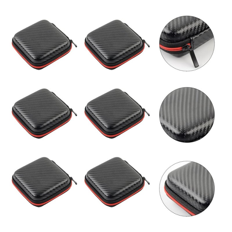 6 Pcs Black Electronic Accessories Organizer Case Travel Data Cable Storage Bag - Image 4
