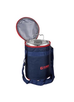 Kuber Industries Kuber Industries Lunch Bag | Lunch Bag for Office | Lunch Bag for College | Reusable Lunch Bag | Lunch Bag for Adults | Lunch Bag with Handle | Insulated Lunch Bag | Navy Blue  - Image 4