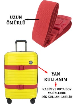 Case Club 2 Pieces Suitcase Suitcase Belt Open Close Safety Lock Adjustable Quality Column Does Not Stretch  - Image 4