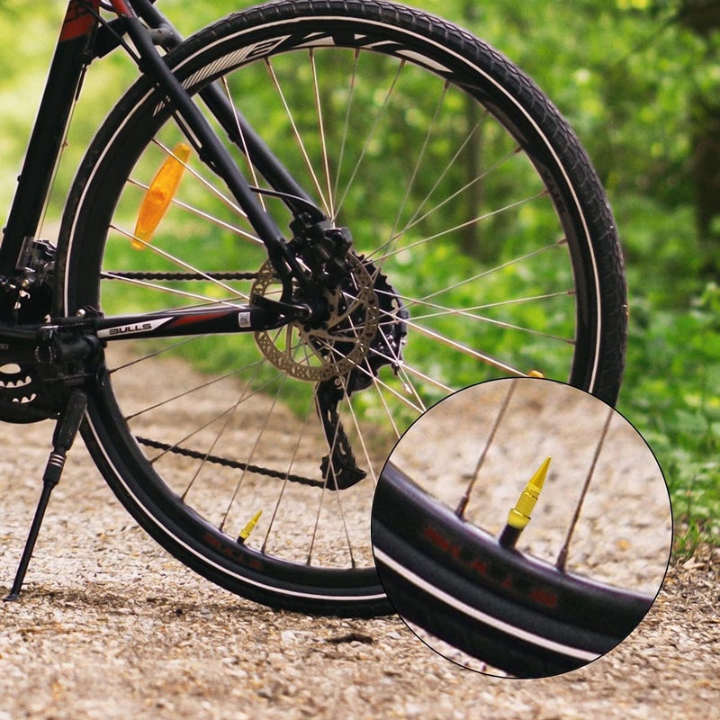 Luckam Car Wheel Tire Valve Caps, 4 Pack Spiked Aluminum Valve Stem Caps, Attractive Dustproof Car Accessories, Universal for Most Vehicles (Gold, 45MM) - Image 5