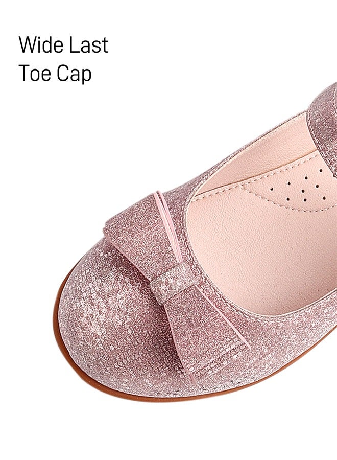 تارانيس أحذية أطفال تارانيس ماري جين أنيقة مزينة بفيونكة لامعة وردية اللون للأطفال الصغار - Image 2