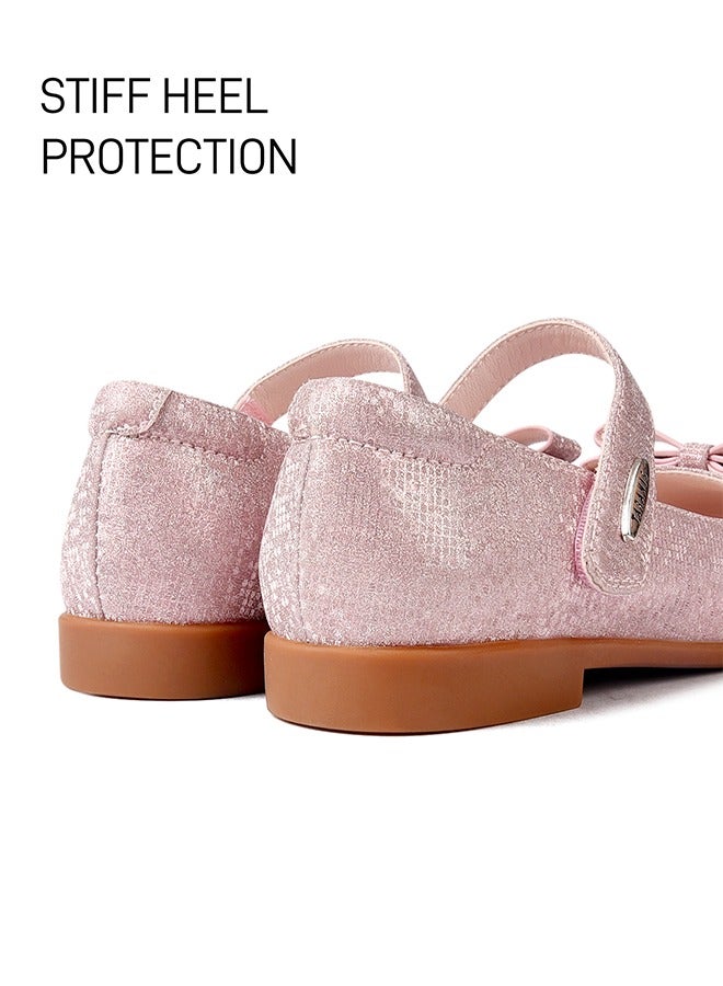 تارانيس أحذية أطفال تارانيس ماري جين أنيقة مزينة بفيونكة لامعة وردية اللون للأطفال الصغار - Image 4