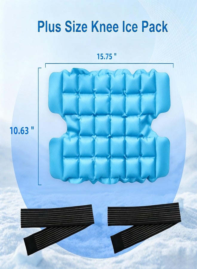 WORLD-BIO Ice Packs for Injuries Reusable, Knee Ice Pack Wrap with Straps, Gel Ice Wrap for Leg Pain Relief, Hot & Cold Compress Therap for Swelling, Water Soak Needed, Light Blue, 1Pack - Image 5