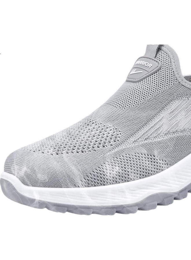 Warrior Official Men'S Slip-On Summer Sports Shoes Men'S Soft Bottom Lightweight Breathable Mesh Shoes Men Gray 43 - Image 2