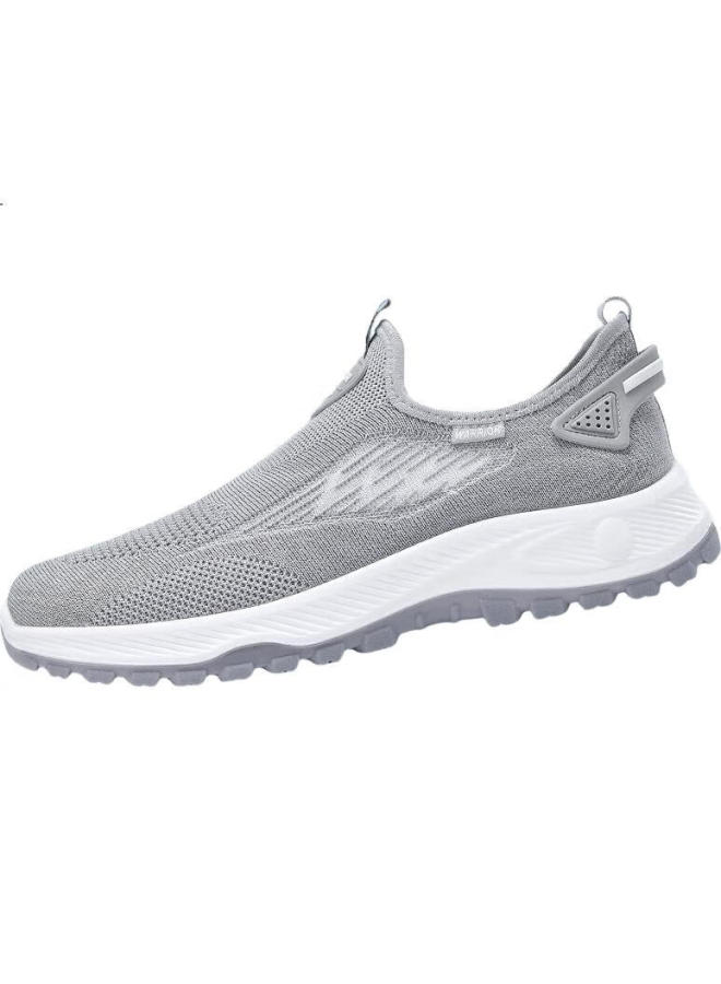 Warrior Official Men'S Slip-On Summer Sports Shoes Men'S Soft Bottom Lightweight Breathable Mesh Shoes Men Gray 43 - Image 1