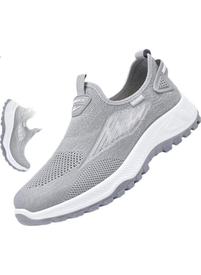 Warrior Official Men'S Slip-On Summer Sports Shoes Men'S Soft Bottom Lightweight Breathable Mesh Shoes Men Gray 43 - Image 3