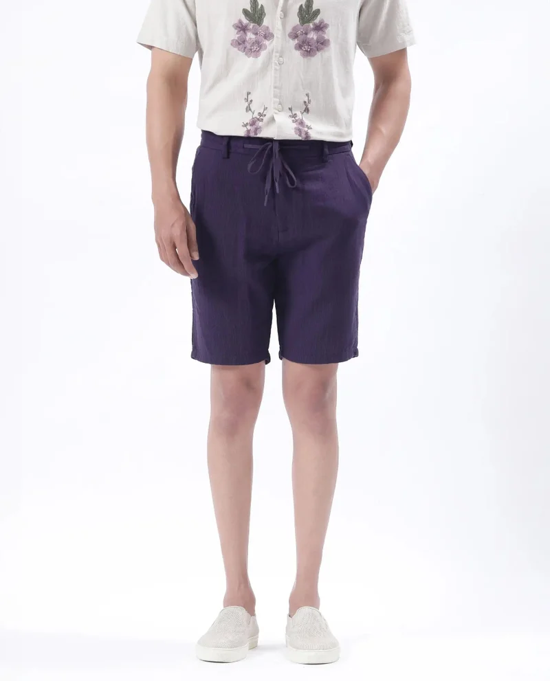 Rare Rabbit Men's Double Layer Drawstring Shorts