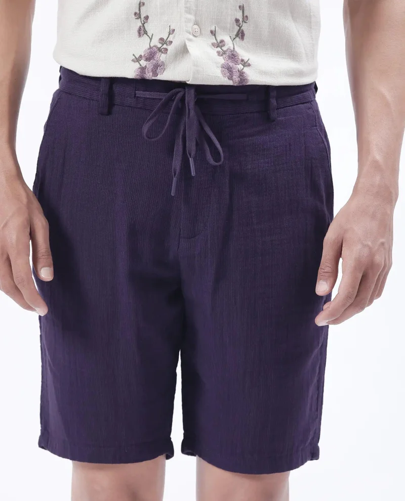 Rare Rabbit Men's Double Layer Drawstring Shorts