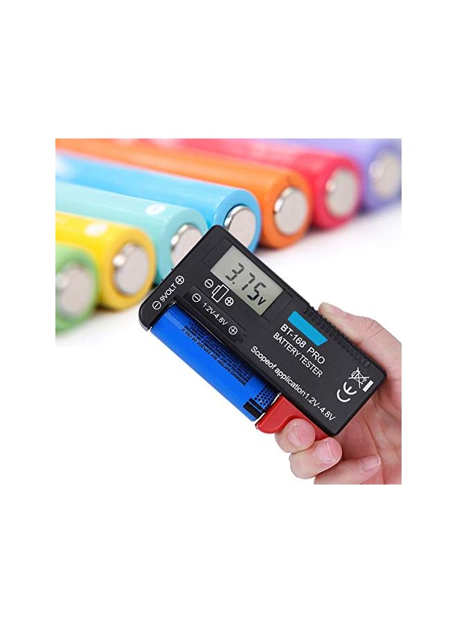 PROMASS Battery Tester, Universal Digital LCD Battery Tester Checker, Household Battery Life Level Testers Power Meter for AA AAA C D 9V 1.5V Button Cell Batteries, 1.2~4.8V and 9V Battery Tester Monitor - Image 5