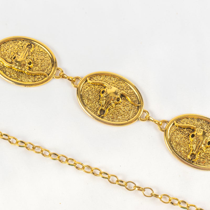 حزام وسط معدن ذهبي حريمي - Image 3