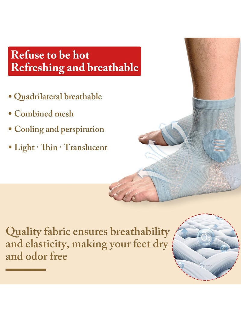 SYOSI 2 Pairs Dr. Sock Soothers - Neuropathy and Plantar Fasciitis Relief Compression Socks - Anti-Fatigue Foot Sleeve for Men Women, Pain Relief Support - Size L (Purple)  - Image 5